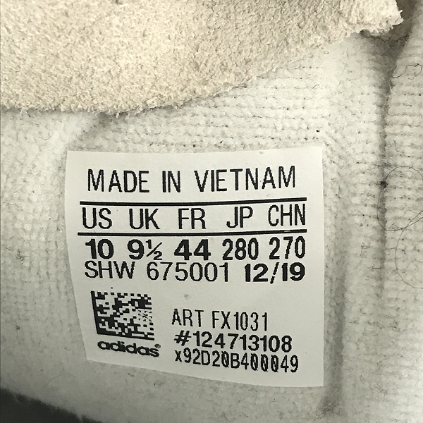 実際に弊社で買取させて頂いたadidas×IENA/アディダス×イエナ 20SS EDIFICE/エディフィス別注 スーパーコート スニーカー シューズ FX1031 28の画像 5枚目