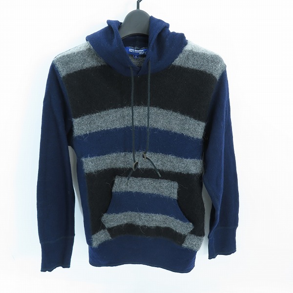 実際に弊社で買取させて頂いたJUNYA WATANABE MAN/ジュンヤワタナベマン ボーダー ウール プルオーバーパーカー AD2009 WD-T017/S