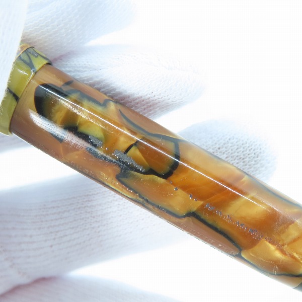 実際に弊社で買取させて頂いたPARKER/パーカー Lucky Curve マーブル 模様  ヴィンテージ 万年筆の画像 7枚目