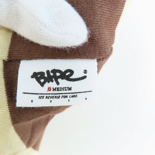 実際に弊社で買取させて頂いたA BATHING APE/アベイシングエイプ リバーシブル ボーダー 長袖tシャツ Mの画像 4枚目