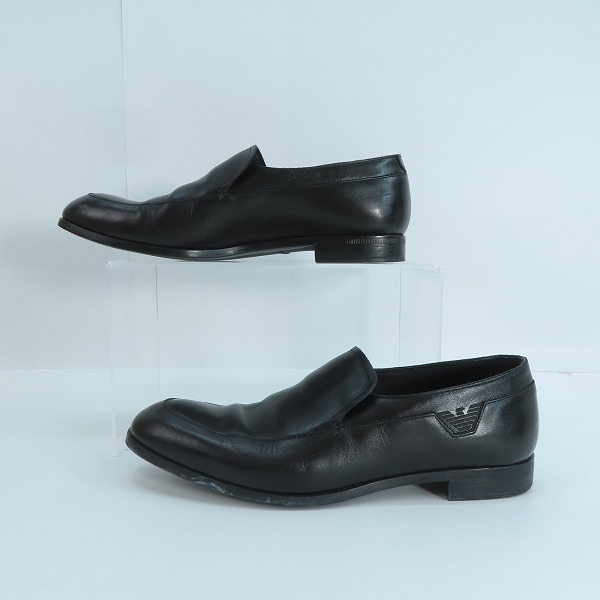 実際に弊社で買取させて頂いたEMPORIO ARMANI/エンポリオ アルマーニ サイドイーグル エンブレムロゴ型押し ローファー 6の画像 3枚目