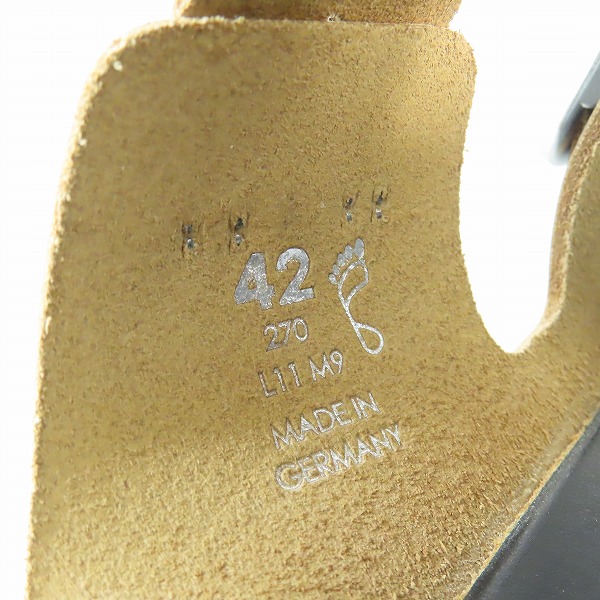実際に弊社で買取させて頂いたJIL SANDER+×Birken stock/ジルサンダー プラス×ビルケンシュトック レザーサンダル/JPYT860003/42の画像 5枚目