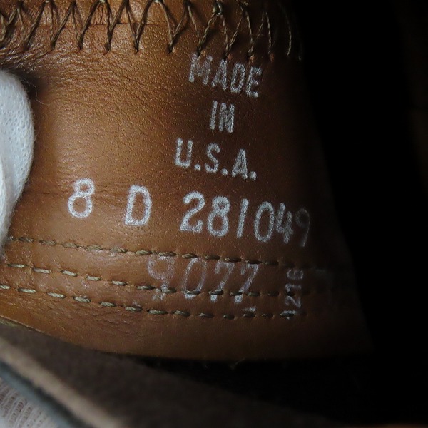 実際に弊社で買取させて頂いたREDWING/レッドウィング Mil-1 Congress Boots/ミルワン コングレス サイドゴア ブーツ ブラックチェリー 9077/8Dの画像 5枚目