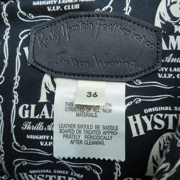 実際に弊社で買取させて頂いたHYSTERIC GLAMOUR×Rocky Mountain Featherbed/ヒステリックグラマー×ロッキーマウンテン ダウンベスト 0234AV01/36の画像 2枚目