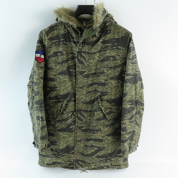 実際に弊社で買取させて頂いたHYSTERIC GLAMOUR/ヒステリックグラマー プリマロフト TIGER STRIPE タイガーストライプ モッズコート 0233AC03/S