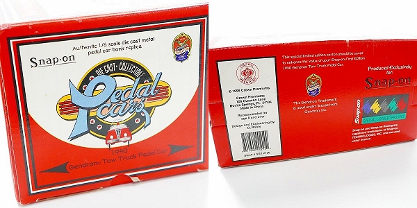 実際に弊社で買取させて頂いたSnap-on/スナップオン TOW TRUCK BANK ツートラックバンク 1940 Gendron Tow Truck Pedal Car ミニカー 貯金箱の画像 9枚目