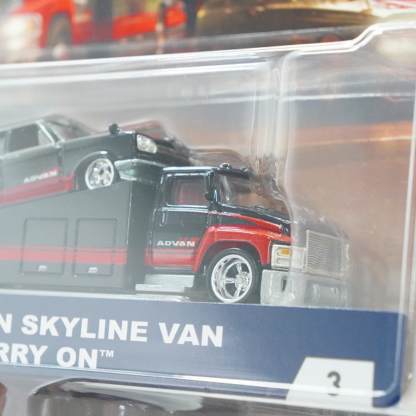 実際に弊社で買取させて頂いた【未開封】Hot Wheels/ホットウィール CAR CULTURE TEAM TRANSPORT 1969年 NISSAN SKILINE VAN CARRY ON #3 スカイラインの画像 3枚目