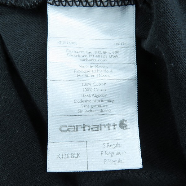 実際に弊社で買取させて頂いたCarhartt/カーハート 胸ポケット 長袖Tシャツ K126-BLK /Sの画像 4枚目