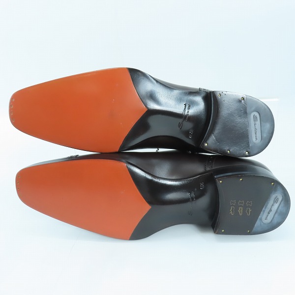 実際に弊社で買取させて頂いたSantoni/サントーニ ストレートチップ レザードレスシューズ/革靴 13379/6.5の画像 2枚目