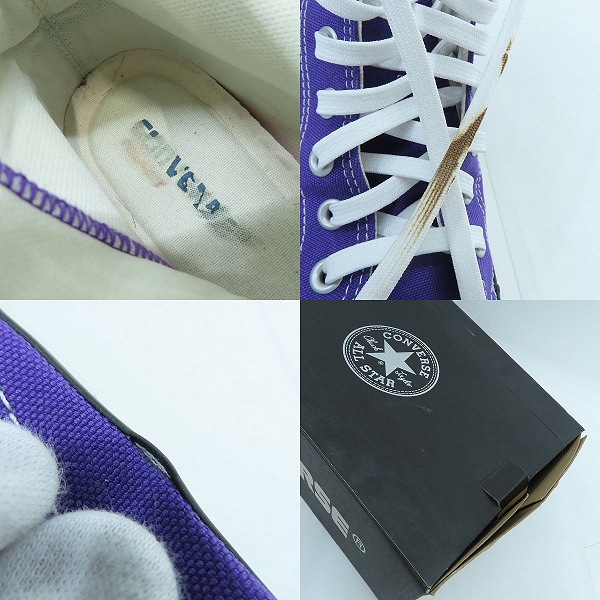 実際に弊社で買取させて頂いたCONVERSE/コンバース ALL STAR 100 COLORS HI ROYAL PURPLE シューズ/スニーカー 1SC150 27.5の画像 6枚目