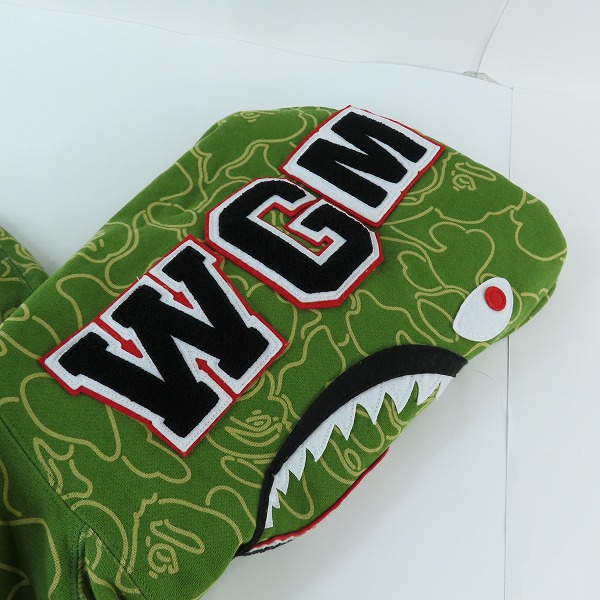 実際に弊社で買取させて頂いたA BATHING APE/アベイシングエイプ 30th Anniversary Line Camo Shark Full Zip Hoodie/シャーク ジップアップパーカー/Mの画像 2枚目