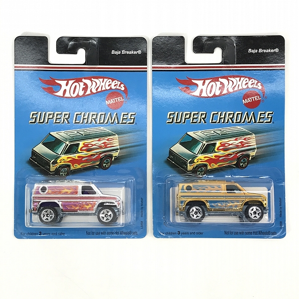 実際に弊社で買取させて頂いた【未開封】Hot Wheels/ホットウィール SUPER CHROMES BAJA Breaker ゴールド/シルバー 2点セット