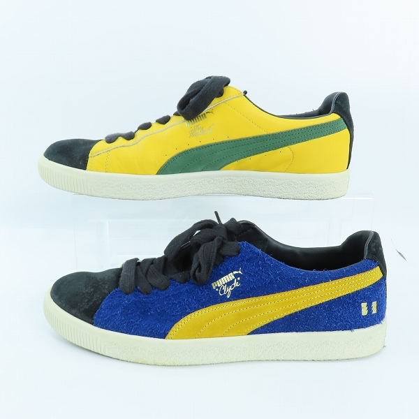 実際に弊社で買取させて頂いたTHE HUNDREDS×PUMA CLYDES/ザ ハンドレッツ×プーマクライド アダルトブルー/スペクトライエロー 372944-01/29の画像 3枚目