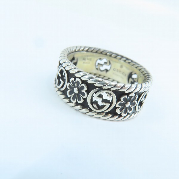 実際に弊社で買取させて頂いたGUCCI/グッチ インターロッキングG シルバーリング 577263 J8400 0811 16.5号