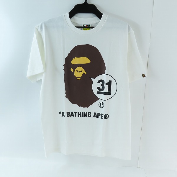 実際に弊社で買取させて頂いたA BATHING APE/アベイシングエイプ 31ST ANNIV. APE HEAD TEE/31周年記念 サル顔 Tシャツ/M