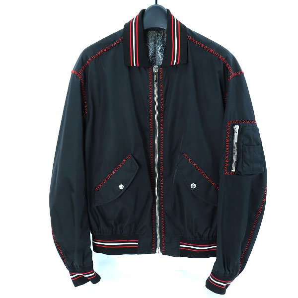 実際に弊社で買取させて頂いた【JPタグ】DIOR/ディオール 17SS hand stitched bomber jacke/ステッチリブナイロンボンバージャケット 763C453W4677/44