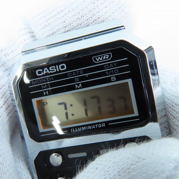 実際に弊社で買取させて頂いたCASIO/カシオ スタンダード クォーツ ステンレス デジタル腕時計 A100WE-1AJFの画像 4枚目