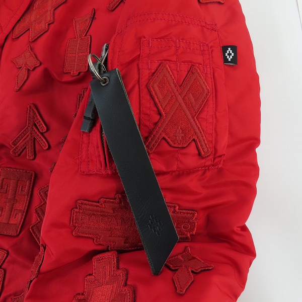 実際に弊社で買取させて頂いたMARCELO BURLON×ALPHA INDUSTRIES/マルセロバーロン×アルファ別注 MA-1 フライトジャケット XLの画像 3枚目