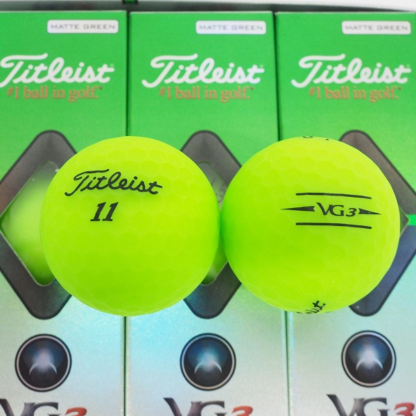 実際に弊社で買取させて頂いた【未使用】Titleist/タイトリスト VG3 ゴルフボール MATTE GREEN/マットグリーン 1ダースの画像 1枚目