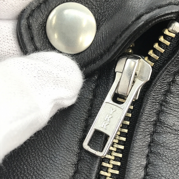 実際に弊社で買取させて頂いたURBAN RESEARCH/アーバンリサーチ シープレザー/羊革 シングルライダースジャケット WH03-17M002/40の画像 4枚目