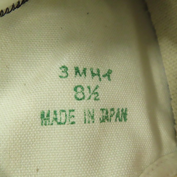 実際に弊社で買取させて頂いたCONVERSE/コンバース Made in JAPAN/日本製 CANVAS AS J HI オールスター ブラック/US8.5の画像 5枚目