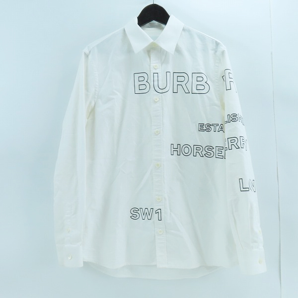 実際に弊社で買取させて頂いたBURBERRY/バーバリー 21SS ホースフェリー プリント 長袖シャツ 8036768/XS