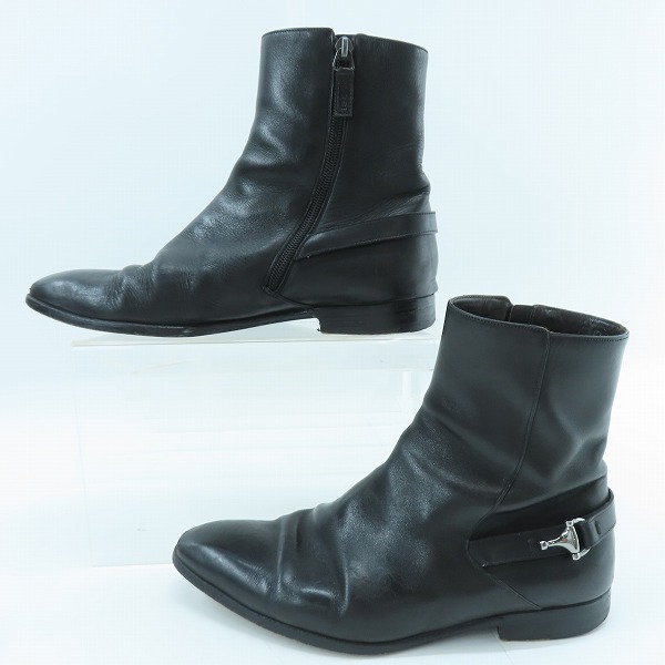 実際に弊社で買取させて頂いたGUCCI/グッチ レザー ブーツ サイドジップ/38の画像 3枚目