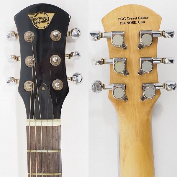 実際に弊社で買取させて頂いた★PIGNOSE/ピグノーズ PGG-200 Travel Guitar アンプ内蔵 ミニ エレキギター ソフトケース付の画像 3枚目