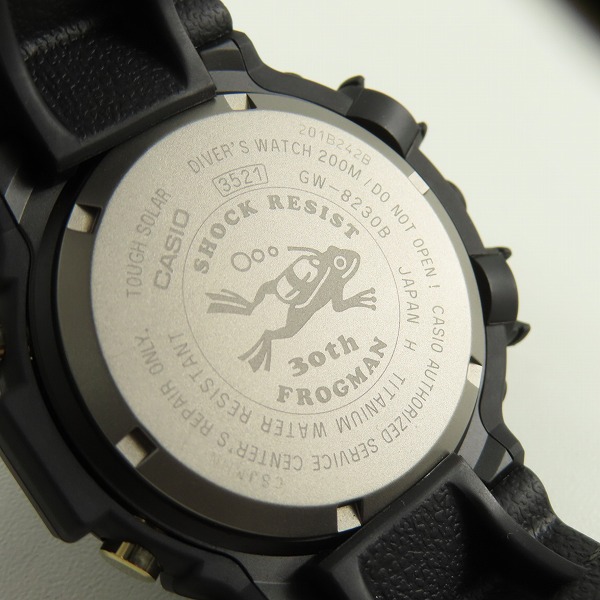 実際に弊社で買取させて頂いたG-SHOCK/Gショック MASTER OF G-SEA FROGMAN/フロッグマン 30周年記念 GW-8230B-9AJRの画像 4枚目