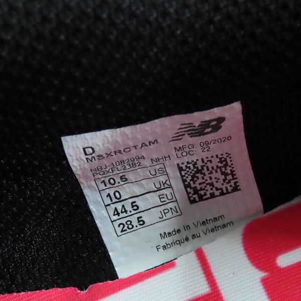 実際に弊社で買取させて頂いた【未使用】 Staple×atmos×New Balance/ステイプル×アトモス×ニューバランス X-RACER MSXRCTAM/28.5の画像 5枚目