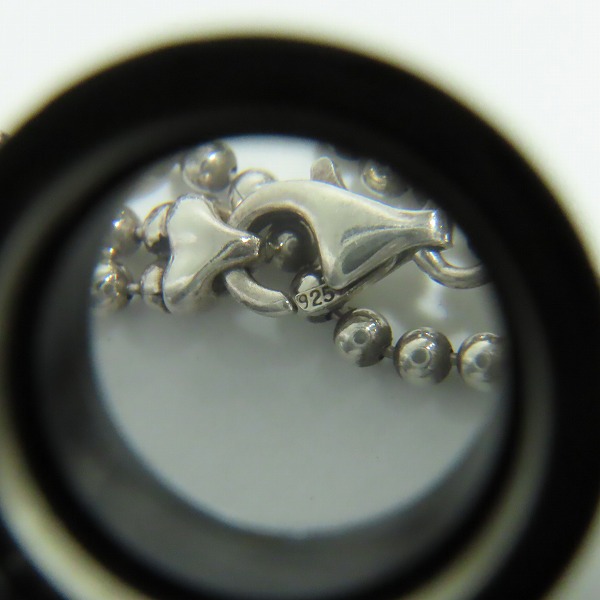 実際に弊社で買取させて頂いたGUCCI/グッチ Wチェーンペンダントネックレス 刻印ロゴバープレート/ダブルボールチェーン 09840 925SV 0006の画像 8枚目