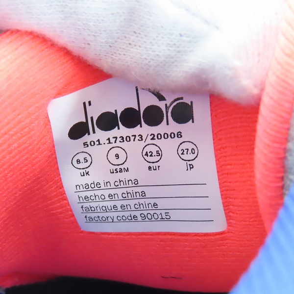 実際に弊社で買取させて頂いたDIADORA/ディアドラ スニーカー501.173073/27の画像 5枚目