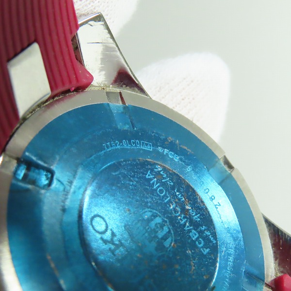 実際に弊社で買取させて頂いたSEIKO×FC Barcelona/セイコー×FCバルセロナ Sportura クロノグラフ クォーツ 腕時計 7T62-0LT0【動作未確認】の画像 4枚目