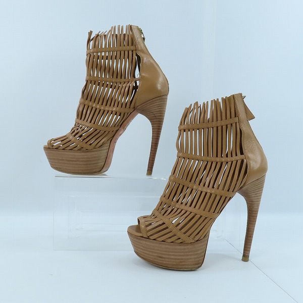 実際に弊社で買取させて頂いたALEXANDER MQUEEN/アレキサンダーマックイーン バックジップ ヒール 36.5の画像 3枚目