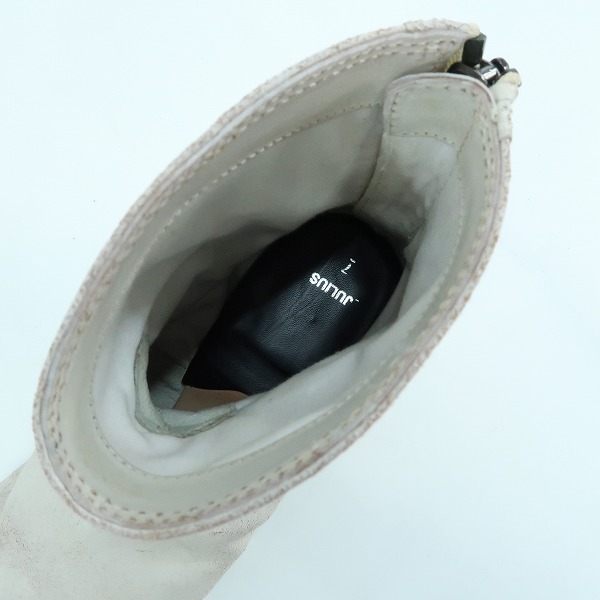 実際に弊社で買取させて頂いたJULIUS/ユリウス ステアリバース バックジップ ブーツ/2の画像 4枚目