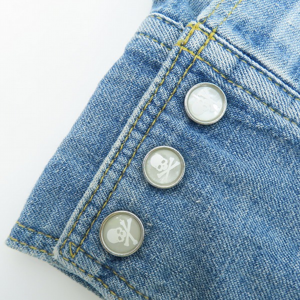実際に弊社で買取させて頂いたLee × mastermind JAPAN/リー × マスターマインド 袖スカル刺繍/スカルボタン ウエスタンシャツ 95882/Lの画像 7枚目
