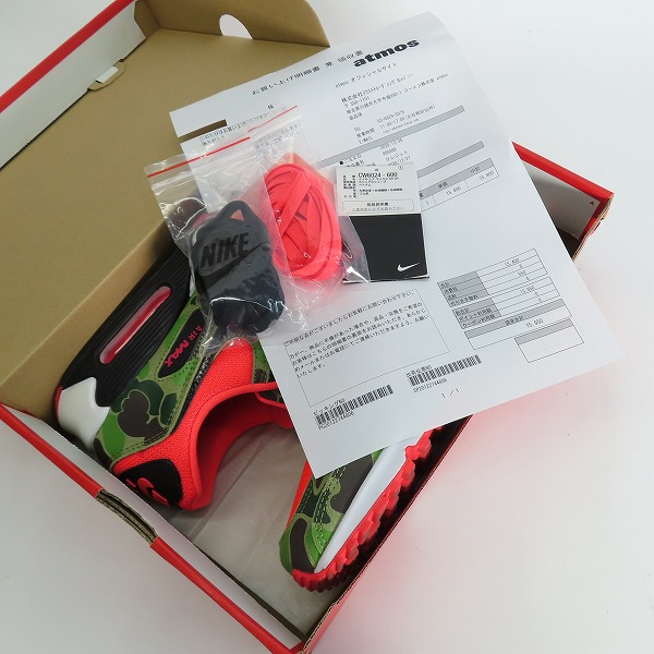 実際に弊社で買取させて頂いたNIKE×atmos/ナイキ×アトモス AIR MAX 90 SP REVERSE DUCK CAMO/リバース ダック カモ CW6024-600/29の画像 8枚目