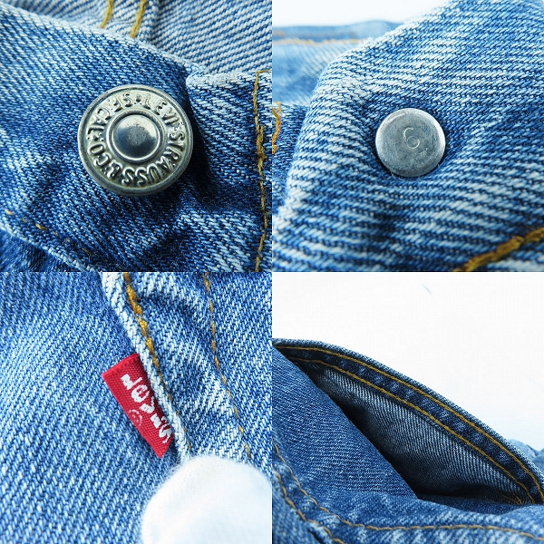 実際に弊社で買取させて頂いたLevi's/リーバイス 501 ヴィンテージ  刻印6 スモールe ボタンフライ デニムパンツ/W31の画像 4枚目
