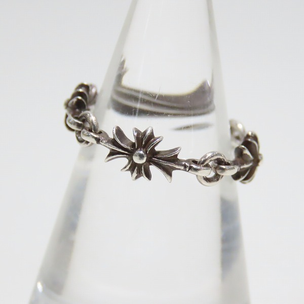 実際に弊社で買取させて頂いたCHROME HEARTS/クロムハーツ タイニーE CHプラス リング 4リンク 11.5号の画像 2枚目