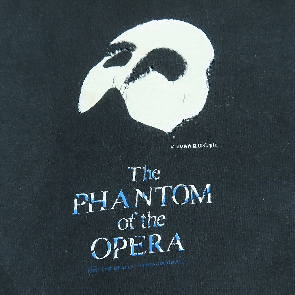 実際に弊社で買取させて頂いたオペラ座の怪人 80S/1986年/ヴィンテージ/Fruit of the Loomボディ THE PHANTOM OF THE OPERA Tシャツ XLの画像 3枚目
