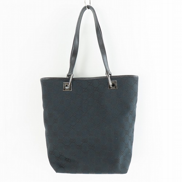 実際に弊社で買取させて頂いたGUCCI/グッチ GGキャンバス トートバッグ ブラックの画像 1枚目