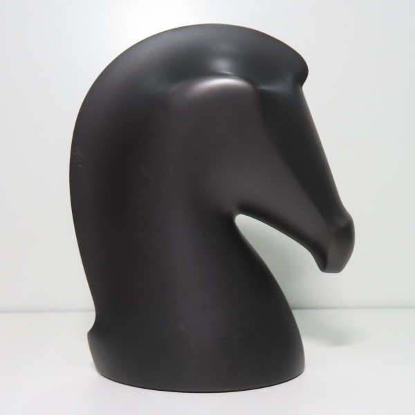 実際に弊社で買取させて頂いたHERMES/エルメス サマルカンド ペーパーウェイト 置物 オブジェ ブラックの画像 1枚目