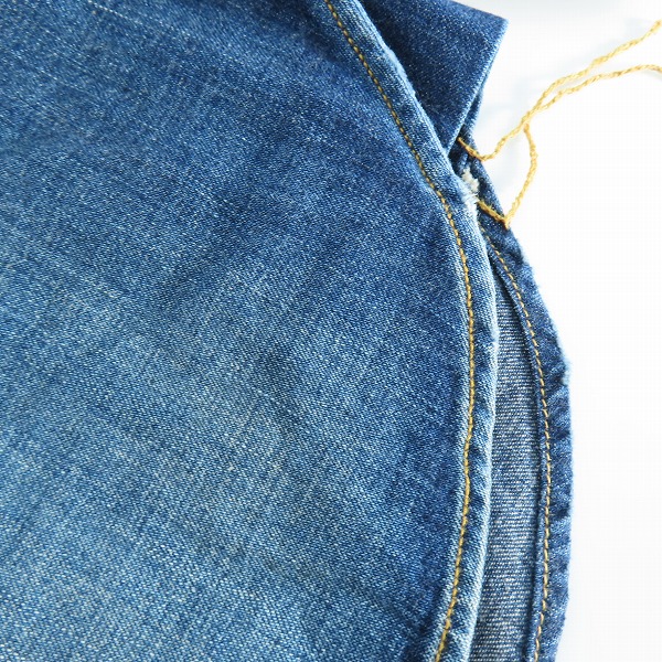 実際に弊社で買取させて頂いたmastermind JAPAN×Theater8/マスターマインド×シアターエイト ローリングストーンズ 刺繍デニムシャツ 8MR-SH01-D/Lの画像 8枚目