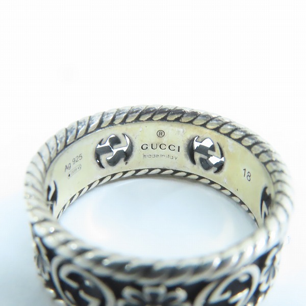 実際に弊社で買取させて頂いたGUCCI/グッチ インターロッキングG シルバーリング 577263 J8400 0811 16.5号の画像 3枚目