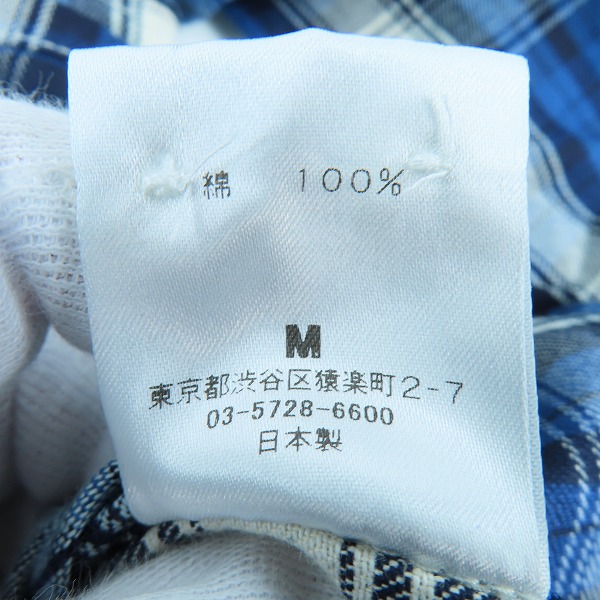 実際に弊社で買取させて頂いたM×Marbles/エム×マーブルス THANK YOU FRIENDS チェック柄 ウエスタンシャツ MSH-A17MM02 /Sの画像 4枚目