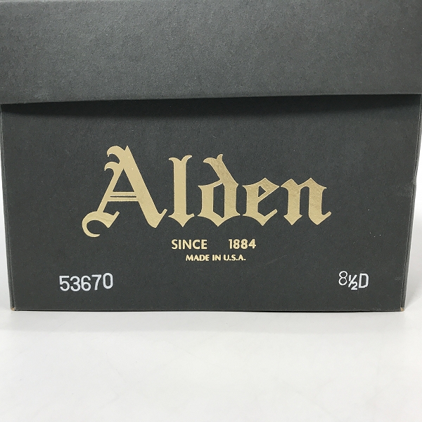実際に弊社で買取させて頂いたAlden/オールデン PATENT MILITARY PLAIN TOE/パテントミリタリープレーントゥ 53670/8.5の画像 9枚目
