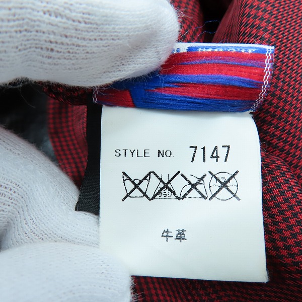 実際に弊社で買取させて頂いたSchott/ショット USA製/Dポケット/カウレザー ダブルライダースジャケット 7147/36の画像 4枚目