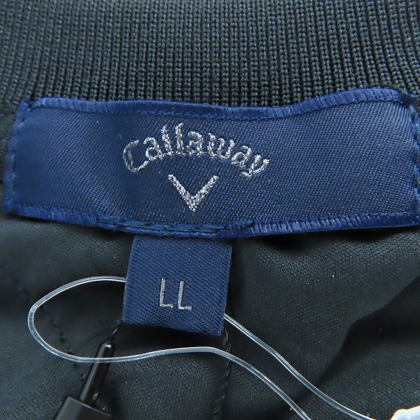 実際に弊社で買取させて頂いた【未使用】Callaway/キャロウェイ ゴルフウェア 中綿 クルーネックブルゾン/ブラック/241-0215508/LLの画像 2枚目