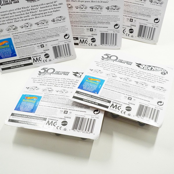 実際に弊社で買取させて頂いた【未開封】Hot Wheels/ホットウィール 50周年記念限定 ボタン付き 1968 Cougar/Volkswagen Beetle/'67 Camaro 他 5点セットの画像 8枚目