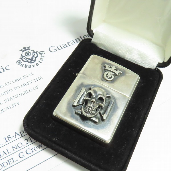 実際に弊社で買取させて頂いた【ギャラ付き】Gabor/ガボール Gaboratory/ガボラトリー ZIPPO/ジッポー スターリン スカル メタル貼り 2015年製